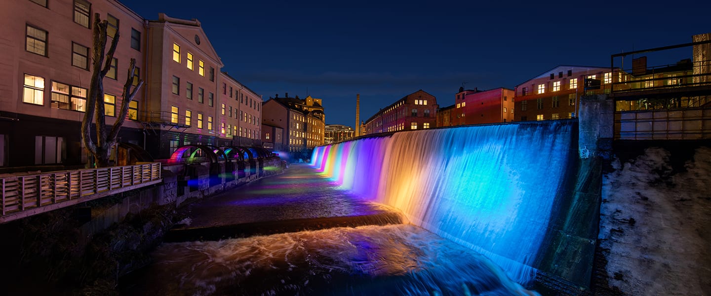 norrköping-vattenfall-ljusdesign-ljussättning-kreativ-teknik-michael-hallbert