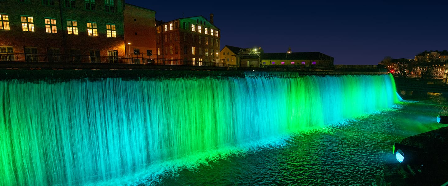 norrköping-vattenfall-ljusdesign-ljussättning-kreativ-teknik-michael-hallbert