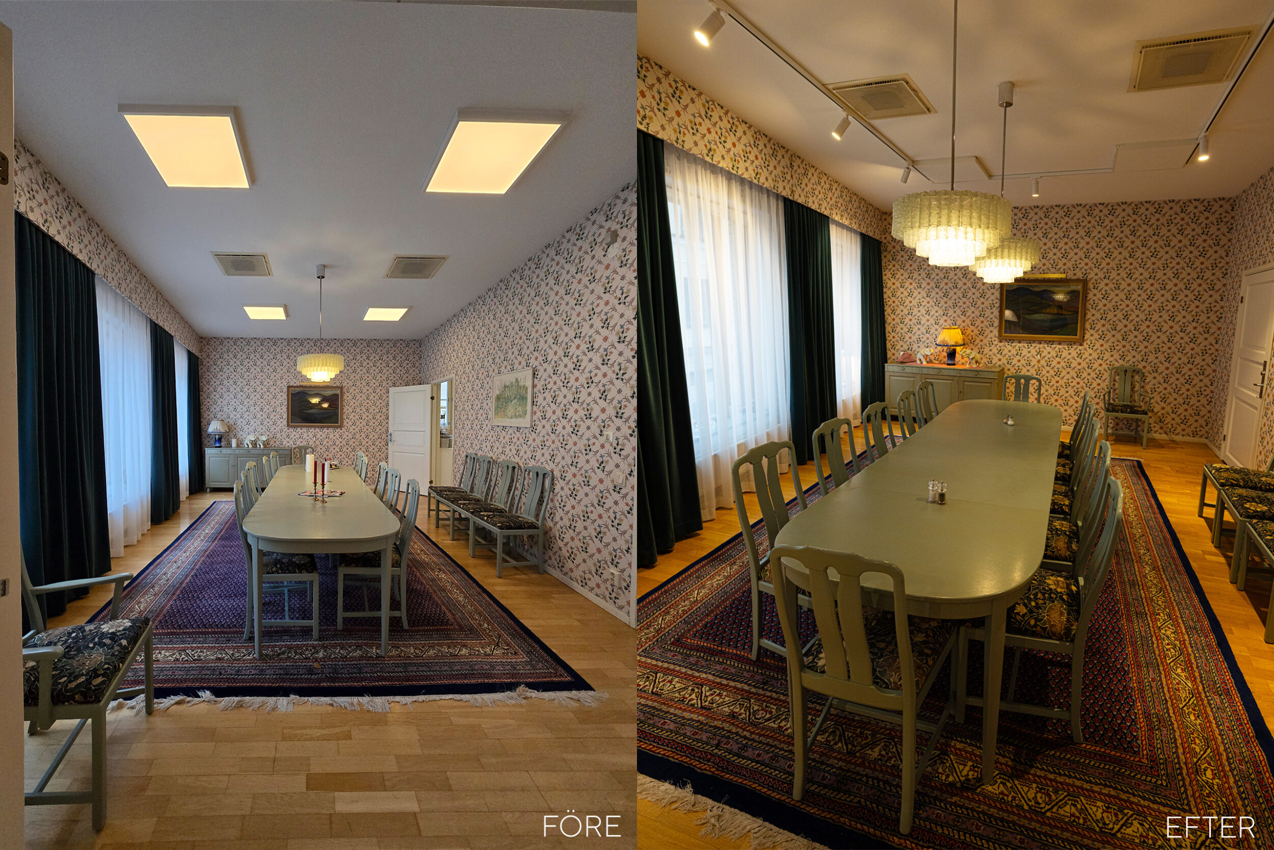 kreativ-teknik-brf-kungsängsliljan-serviceboende-ljussättning-ljusdesign-belysning-restaurang-uppsala-äldreboende